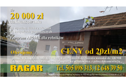 Dofinansowanie dla rolników na wymianę dachu z eternitu