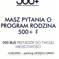 Zdjęcie ilustracyjne wiadomości: Program Rodzina 500+ mobilne centrum informacji w Chełmcu #1