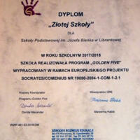 Zdjęcie ilustracyjne wiadomości: Szkoła Podstawowa im. Józefa Bieńka w Librantowej otrzymała tytuł „Złotej Szkoły” #1
