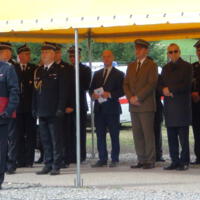 Zdjęcie ilustracyjne wiadomości: Poświęcenie, przekazanie samochodu pożarniczego oraz garażu dla jednostki OSP Klęczany. #32