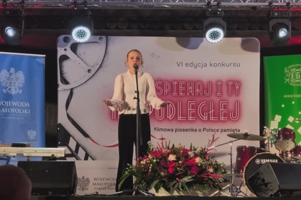 Laureatka na scenie k Kopalni Soli w Wieliczce